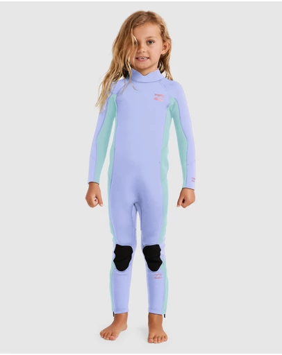 Billabong Kids - Girls 2 to 6 3/2mm Foil Back Zip Wetsuit