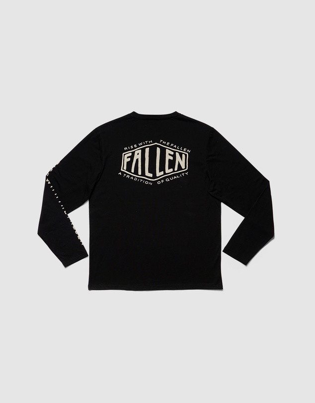 Fallen Footwear - Fallen Footwear Men Tradition Tee Jumper Regular Fit Black/Off-White