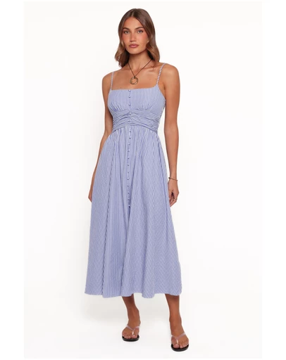 Petal & Pup - Jilara Midi Dress - Blue Stripe