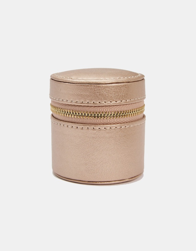 Wolf - Wolf Palermo Double Watch Roll+Pouch Rose Gold