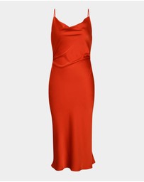 Forcast - Mae Side Ruched Satin Dress