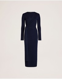 SABA - Elle Wool Blend Wrap Knit Dress