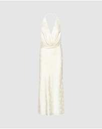 ROTATE - Satin Halterneck Dress