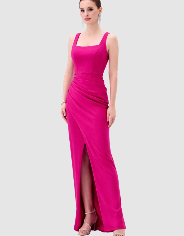 Bariano - Dira Square Neck Gown