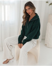 Esther & Co - Merete Knit - Dark Green