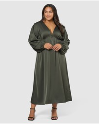 Pink Dusk by Curve Project - Over and Out Midi Dress