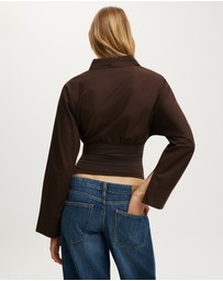 Cotton On - Drew Rouched Long Sleeve Shirt
