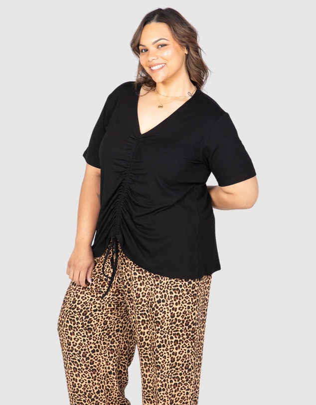 Love Your Wardrobe - Maya Ruched Front Tee