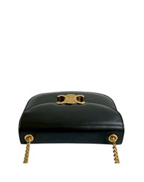 Pre-Loved by Azura Reborn - Pre-Loved Teen Shiny Calfskin Triomphe Besace Clea Chain Crossbody