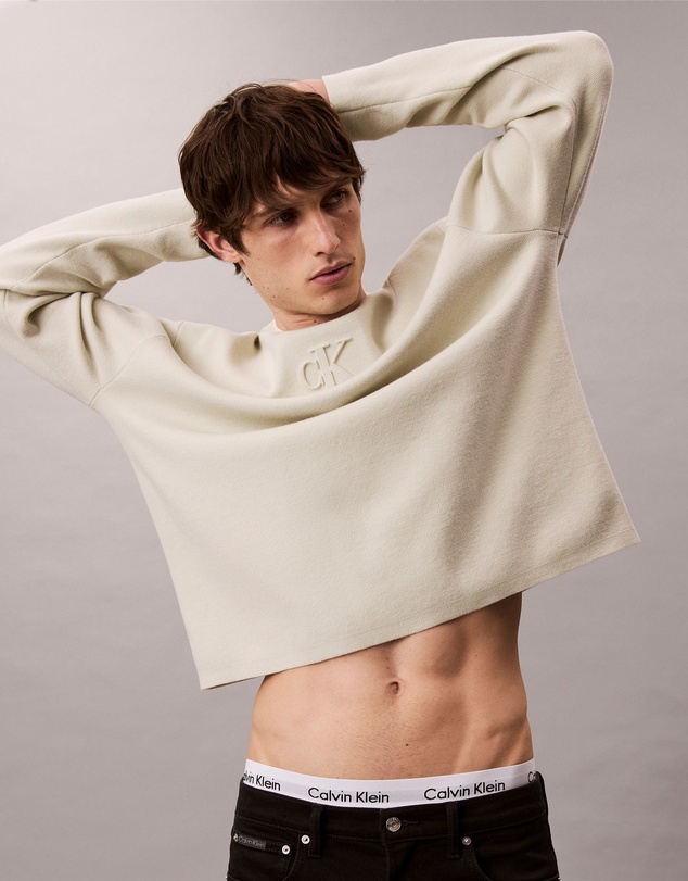 Calvin Klein Jeans - Embossed Monogram Logo Relaxed Sweater