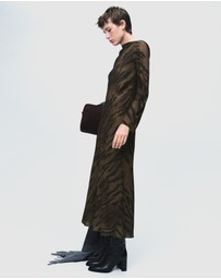 M.N.G - Satin Animal-Print Dress