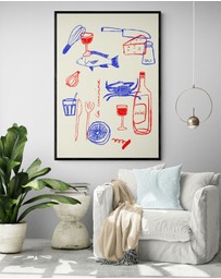 Inka Arthouse - Food & Wine by Byalmaklub Italy Art Print