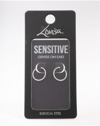 Lovisa - Surgical Steel Sleeper Hoop Earrings 12mm