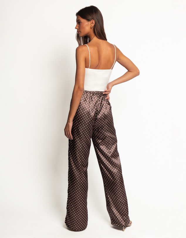 Petal & Pup - Alima Pants - Brown Polka Dot