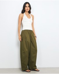 AERE - Organic Cotton Twill Barrel Leg Pants