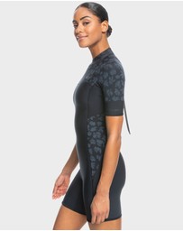Roxy - Womens 2mm Swell Series Short Sleeve Back Zip Springsuit