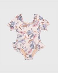 Aqua Blu Kids - Plumeria Short Sleeve One Piece - Kids