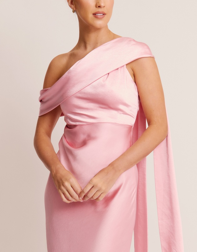 Six Stories - Drape One Shoulder Bridesmaid Dress