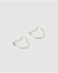 Arms Of Eve - Sweetheart Silver Earrings - Large