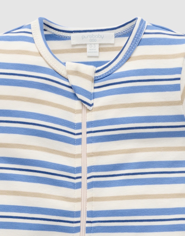 Purebaby - Rib S/Sleeve Growsuit-Babies