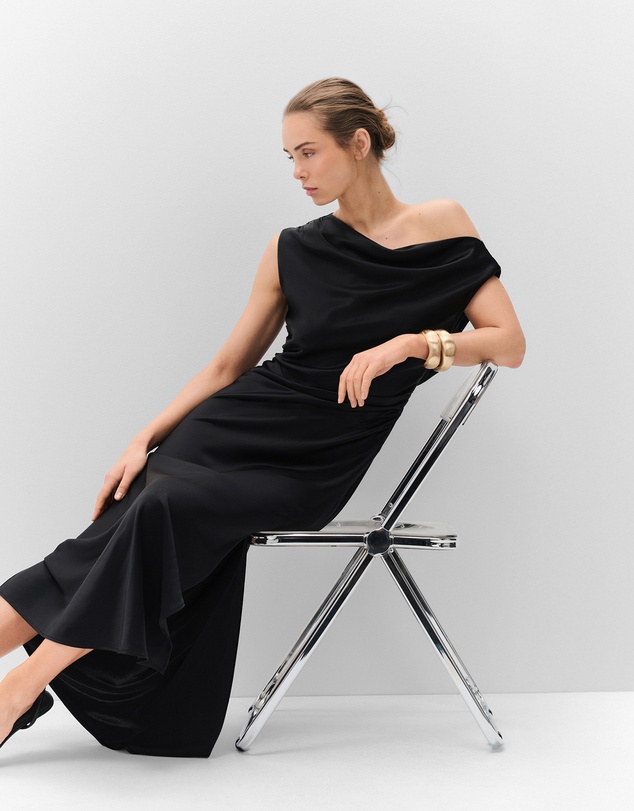 UNISON - Satin Off Shoulder Dress