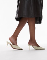 TOPSHOP - Dill Ruched Slip On Mid Heeled Shoes