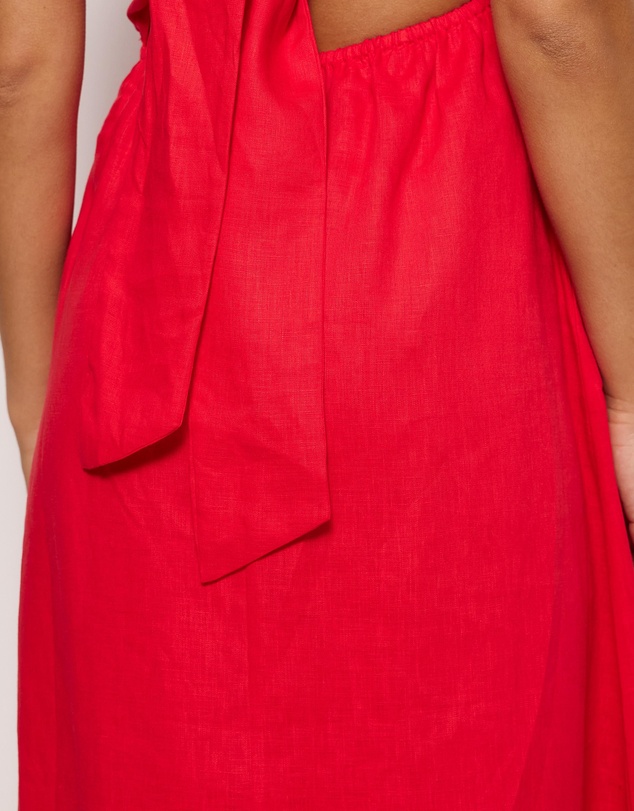 AERE - Florence Linen Strapless Maxi Dress