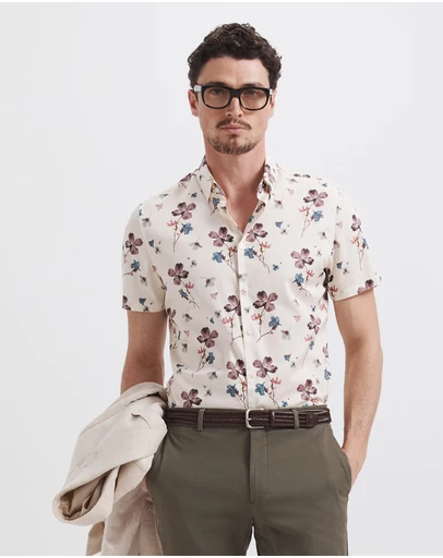 SABA - Jean Luc Short Sleeve Print Shirt