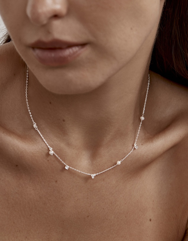 By Charlotte - Moonlit Bloom Pearl Choker