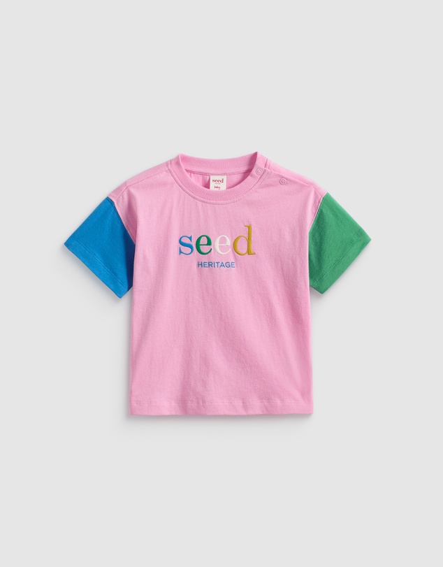 Seed Heritage - Colourblock Logo Tee