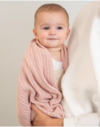 Living Textiles - Cotton Cellular Blanket - Dusty Pink