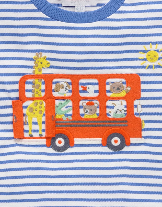 Purebaby - On The Bus Relaxed Tee -Kids-Babies