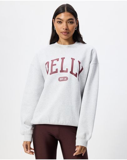 White Marle With Deep Cherry Red Logo