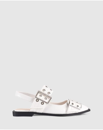 Verali - Clea Slingback Buckle Flats