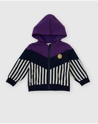 Goldie + Ace - Block Stripe Hooded Jacket - Babies-Kids