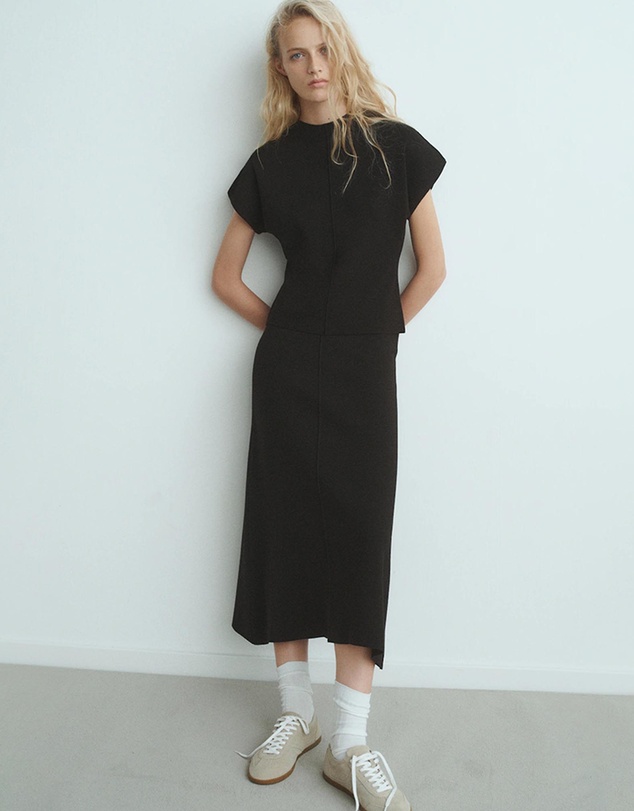 M.N.G - Flared Knitted Skirt