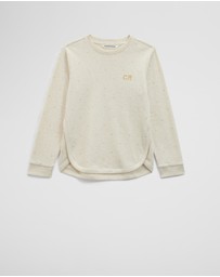 Country Road - Organically Grown Cotton Long Sleeve Curved Logo T-shirt
