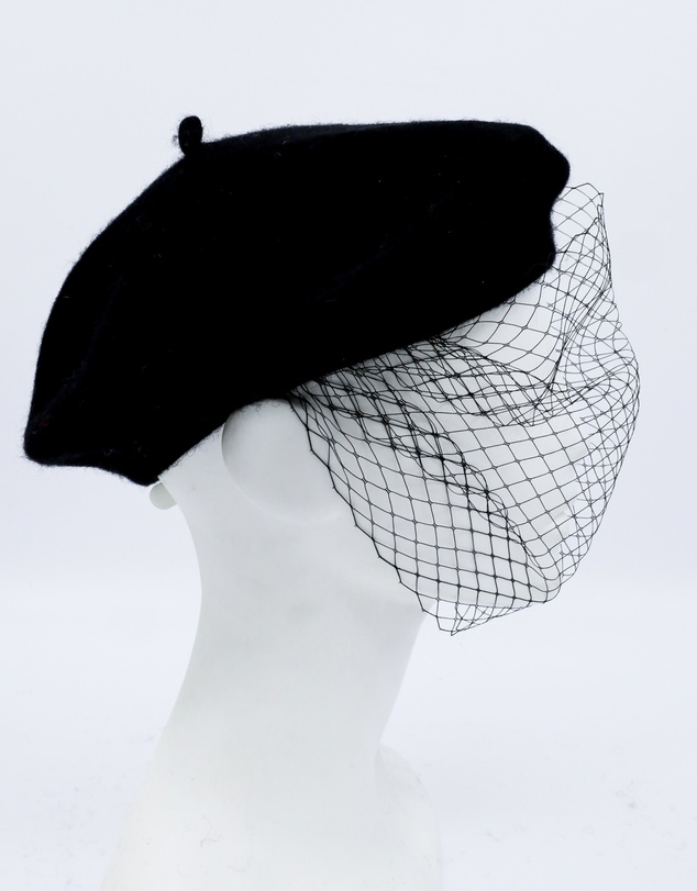 FORD MILLINERY - NIKKI Beret with veil
