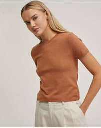 Oxford - Olivia Crop Knit Top