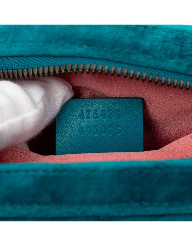 Pre-Loved by Azura Reborn - Pre-Loved GG Marmont Velvet Matelasse Belt Bag