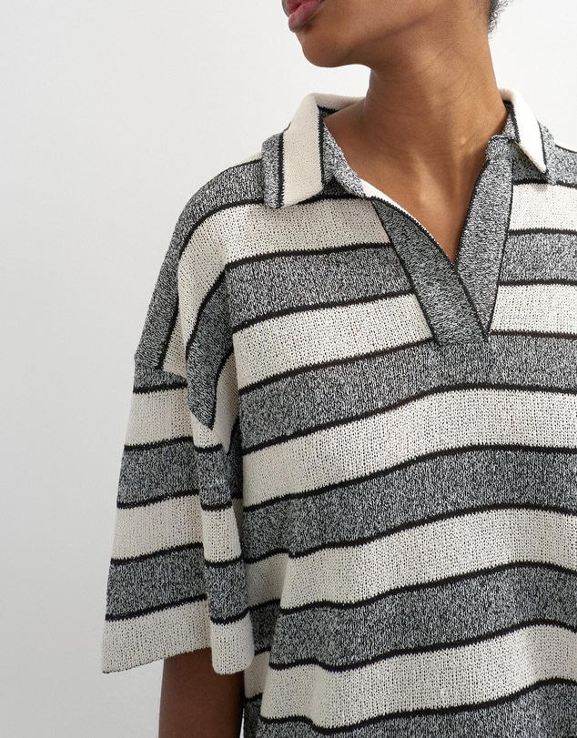 TOPSHOP - Frederikke Striped Oversize Top