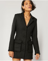Winona - Ophir Trimmed Blazer Dress Black