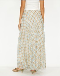 Dazie - Afloat Check Maxi Skirt
