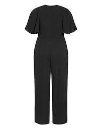 City Chic - Braelynn V Neck Jumpsuit - black