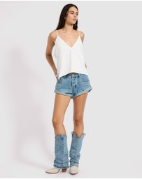 ONE TEASPOON - Bandits Low Waist Denim Shorts