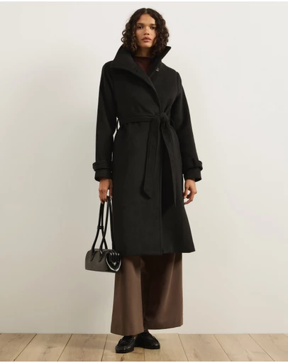 Atmos&Here - Nicky Wool Blend Funnel Neck Coat