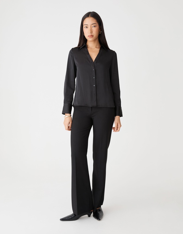 Forcast - Lila V-neck Satin Blouse
