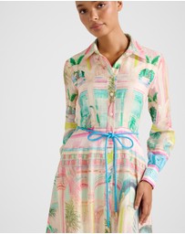 Forever New - Abbey Printed Shirt Midi Dress