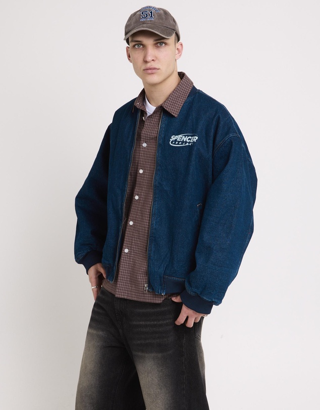 Spencer Project - Raven Denim Bomber Jacket