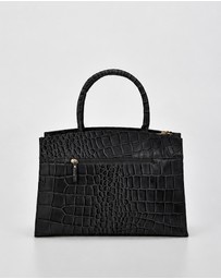 Cobb & Co - Arlie Leather Croc Tote